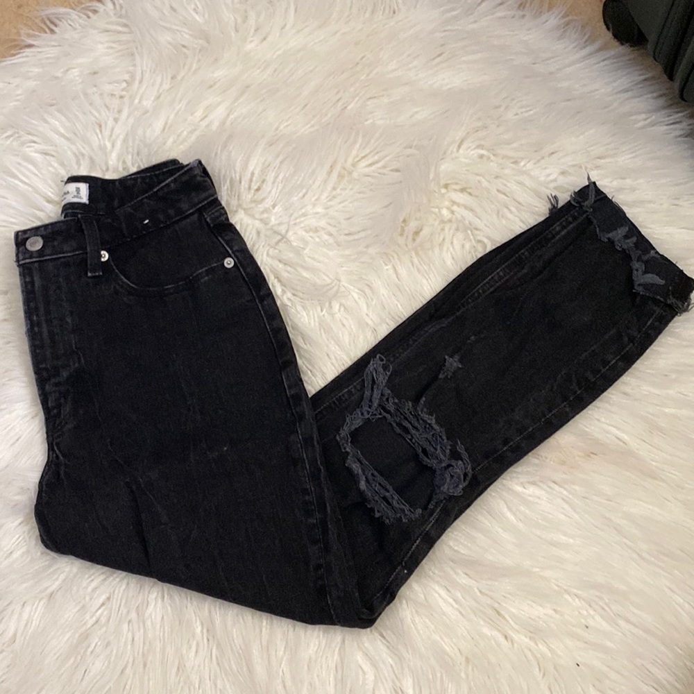 abercrombie and fitch high rise mom jeans curve love